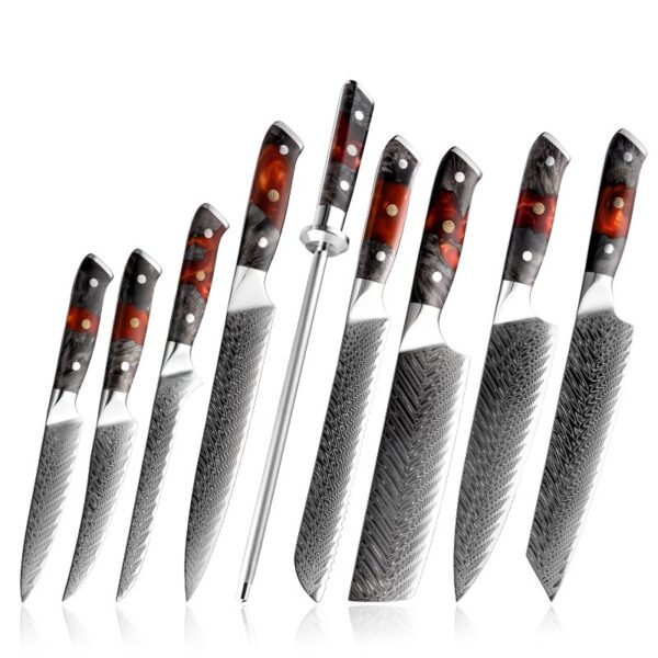 67 Layers Damascus Steel Kitchen Knife Kit - Image 8