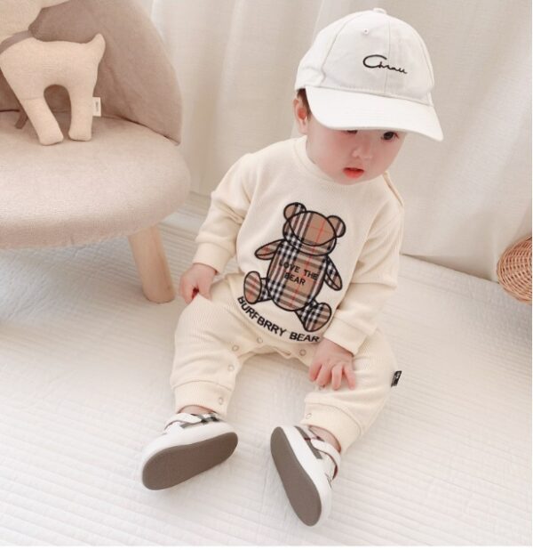 Baby Onesies Boys Baby Rompers Trendy Fans Infant Children'S Wear Girls' Rompers Plaid Children'S Jumpsuits Bears - Image 4