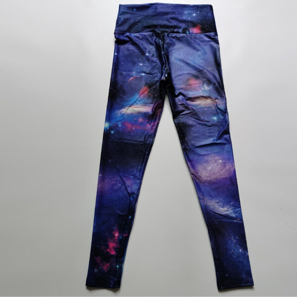 Fitness High Elastic Sports Leggings Training Abstract Ink Pattern High Waist Yoga Leggings - Image 3