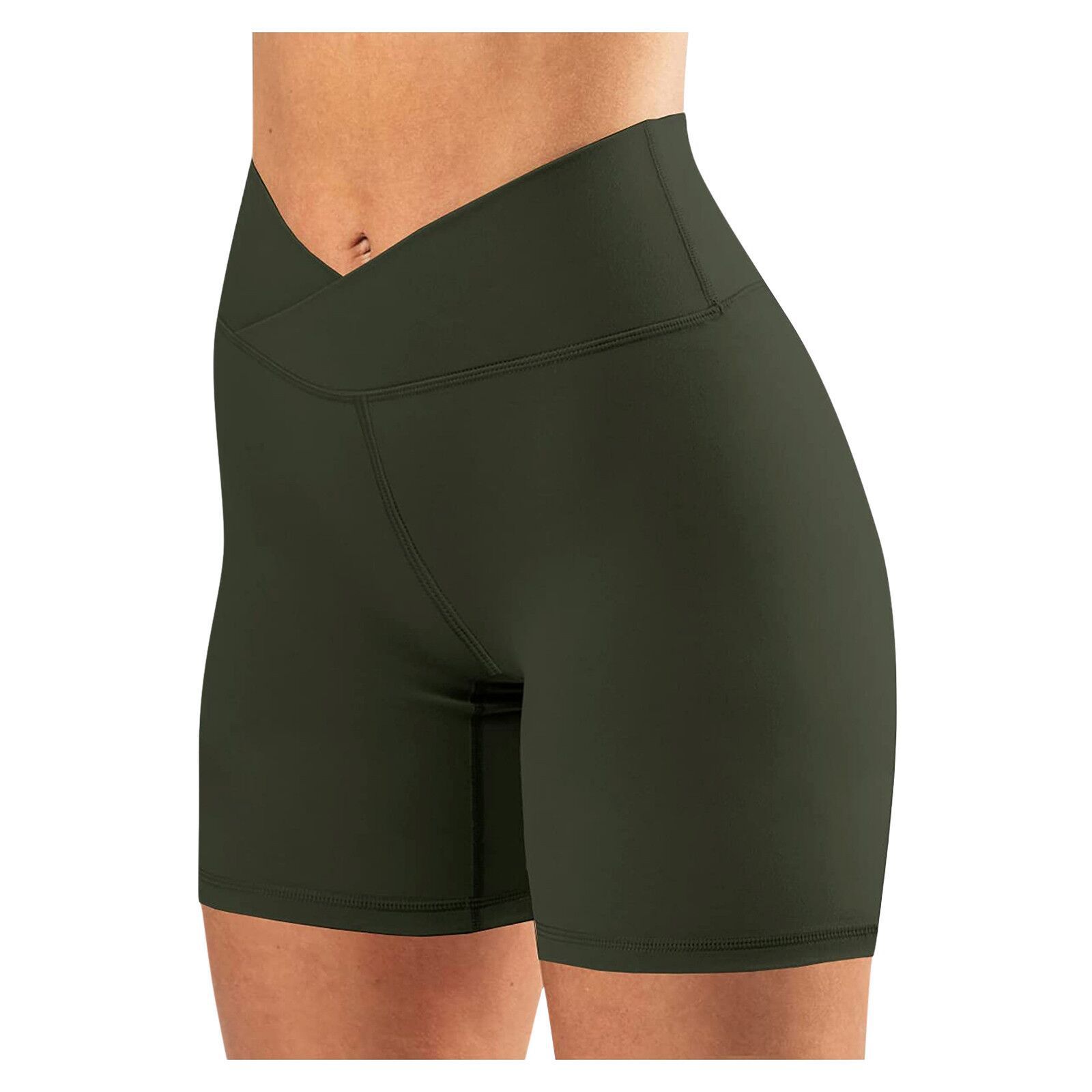 Yoga Fitness Plus Size Leggings Cross-waist Women's Legging Shorts - Image 4