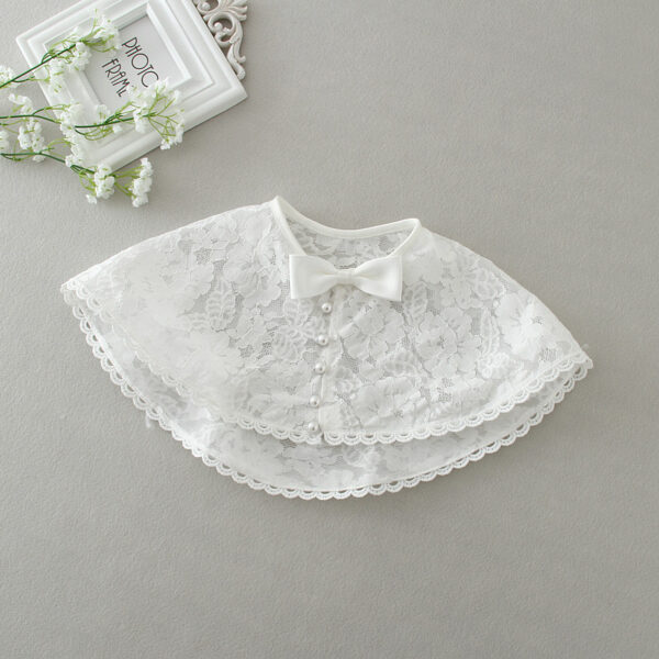Cute Baby White Fluffy Dress Two-piece Set - Image 4