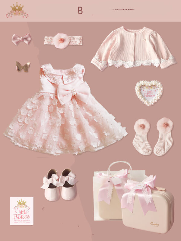 Baby High-end Gift Box Little Princess Dress Lace Dress Suit - Image 5
