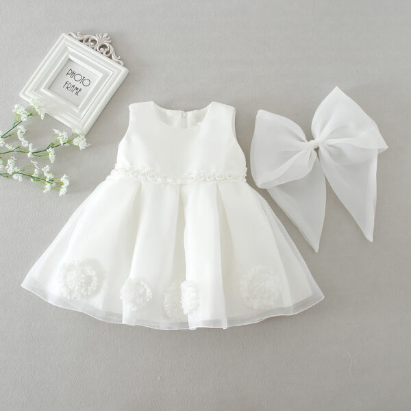 Maggie baby girl baby banquet Wedding Dress Skirt Girl Flower Princess Wedding Dress Dress Tutu - Image 4