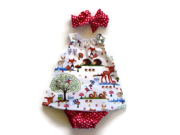 Children's Suit Girl Baby Baby Three-Piece Shorts  Headband  Dress - Image 2