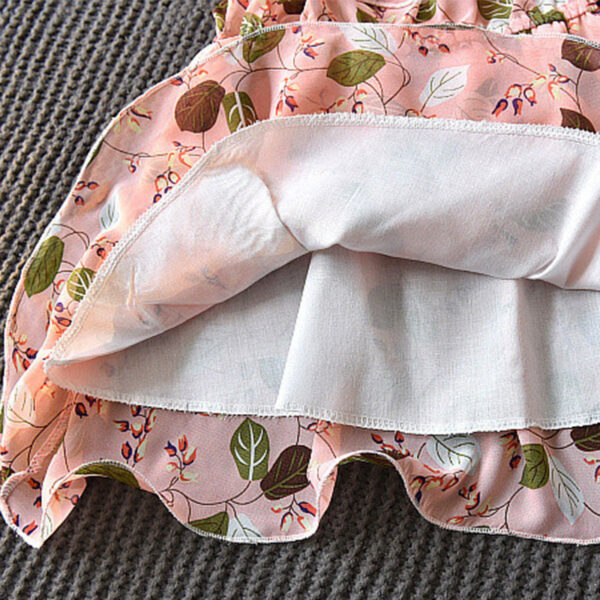 Kids Dress Girls Leaf Chiffon Sleeveless Holiday Bohemian - Image 10