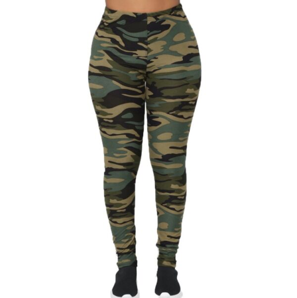 Camouflage Printed Grey Casual Legging Pants - Image 6