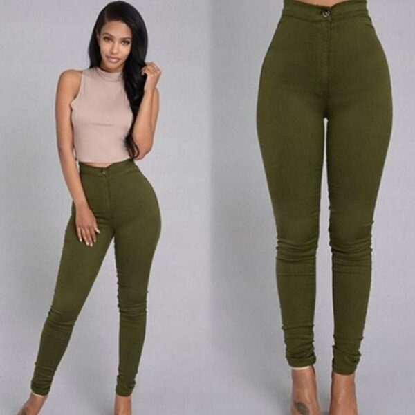 Fashion elastic jeans women leggings ladies - Image 5
