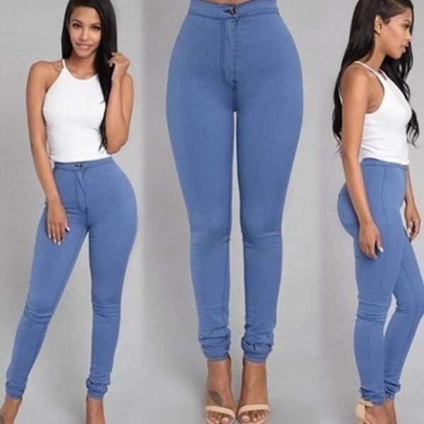 Fashion elastic jeans women leggings ladies - Image 2