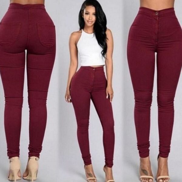 Fashion elastic jeans women leggings ladies - Image 3
