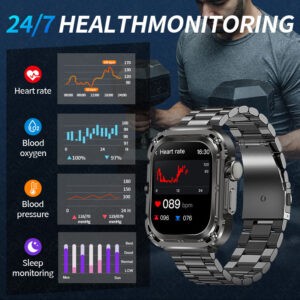 Multifunctional Large Screen Square Health Monitoring Outdoor Smart Watch