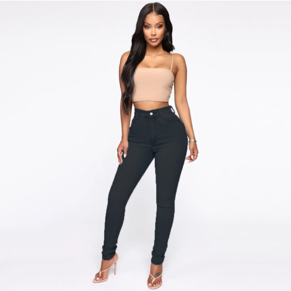 Slimming Jeans Pants For Women High Waist Trousers With Pockets - Image 9