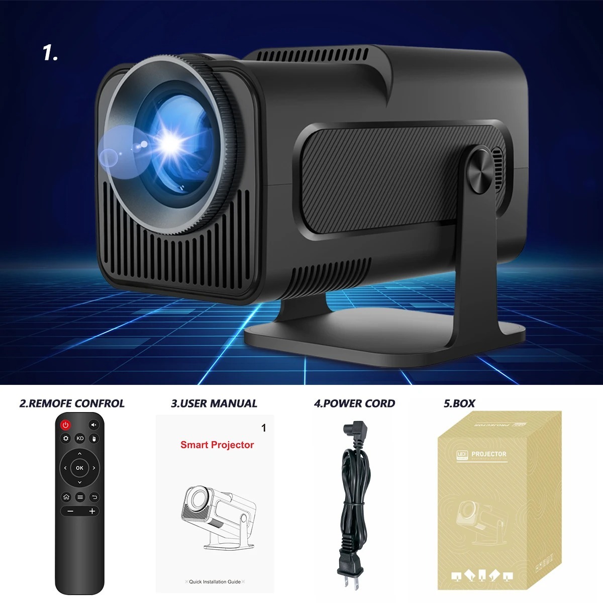Small Projector 4K Wireless WiFi Smart 5G Projector - Image 10