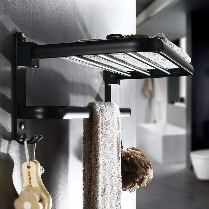 Perforated Space Aluminum Bathroom Folding Shelf Bathroom - Image 4