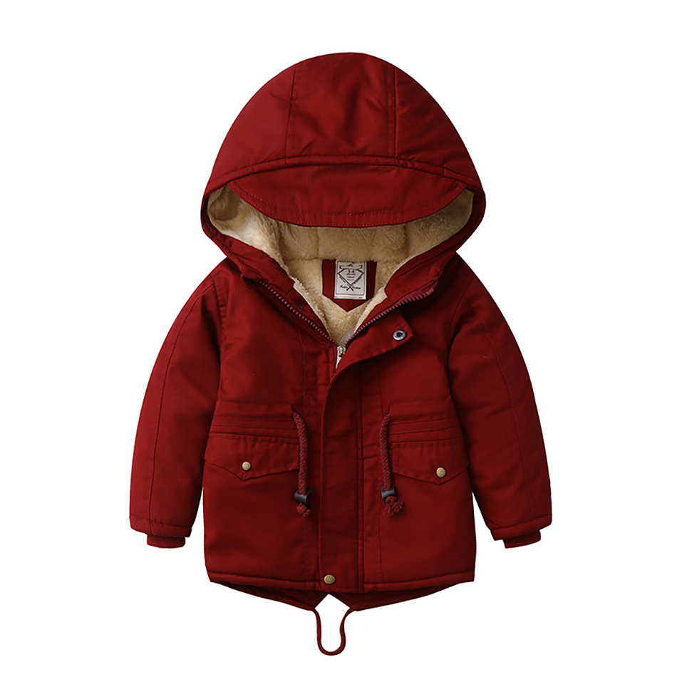 LM 6035 Europe And American Wind Boy's Coat And Cashmere Boy's Windcoat For Autumn And Winter Children's Clothes - Image 3