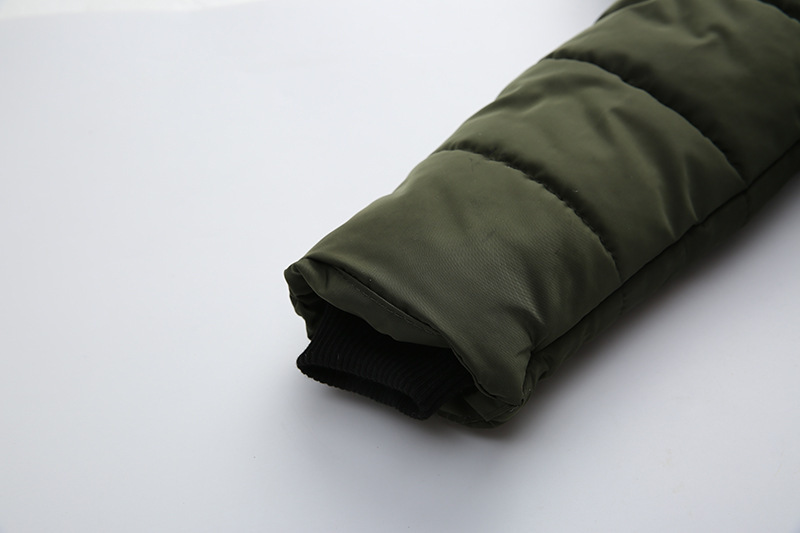 Fashion Boys Thicken Letter Print Hooded Cotton Jacket - Image 2