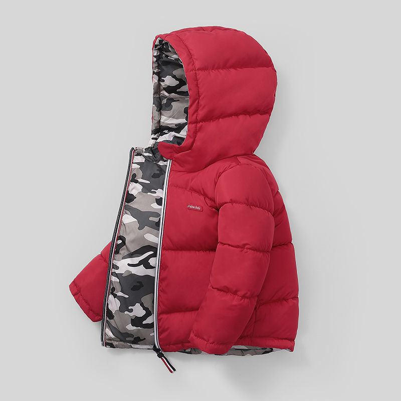 Middle And Small Children Wear Double-sided Padded Winter Jackets - Image 5
