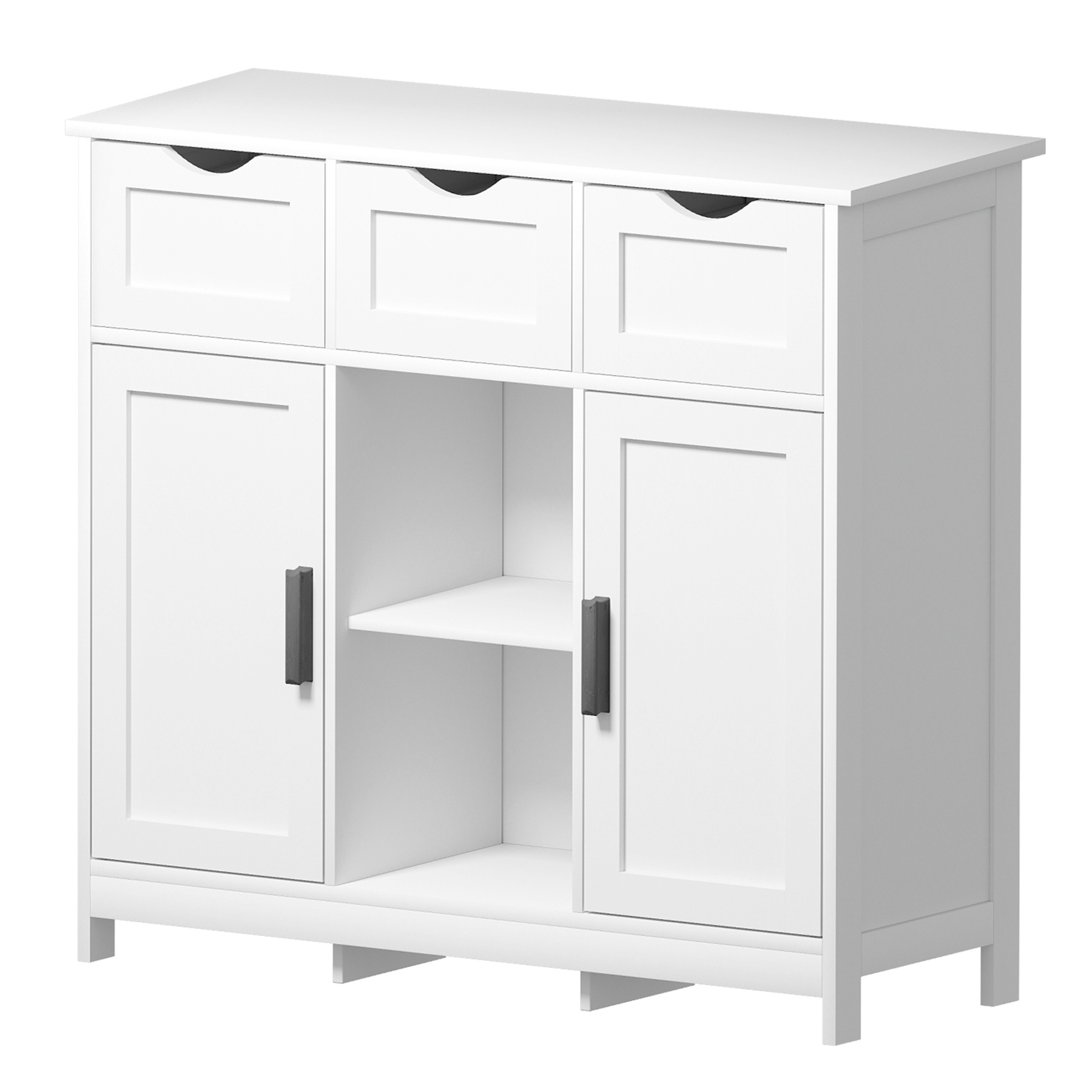 Cabinets With Drawers And Shelves, Living Room, Bedroom, Bathroom Decor Cabinets Furniture Home Decor - White - Image 2