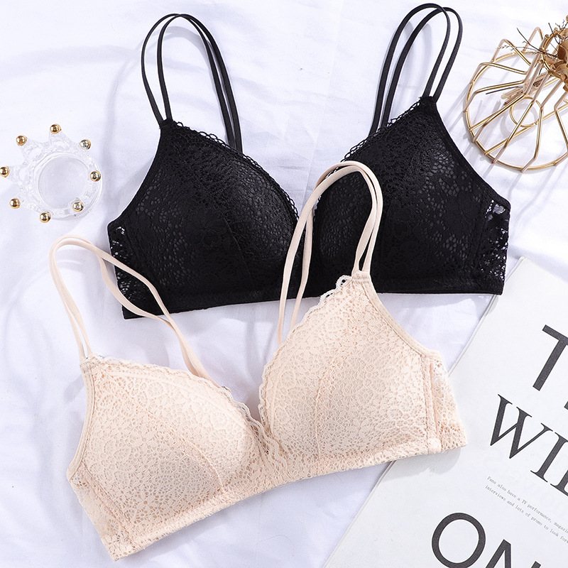 Lace Thin Clothes Without Steel Ring Push Up Bras - Image 2