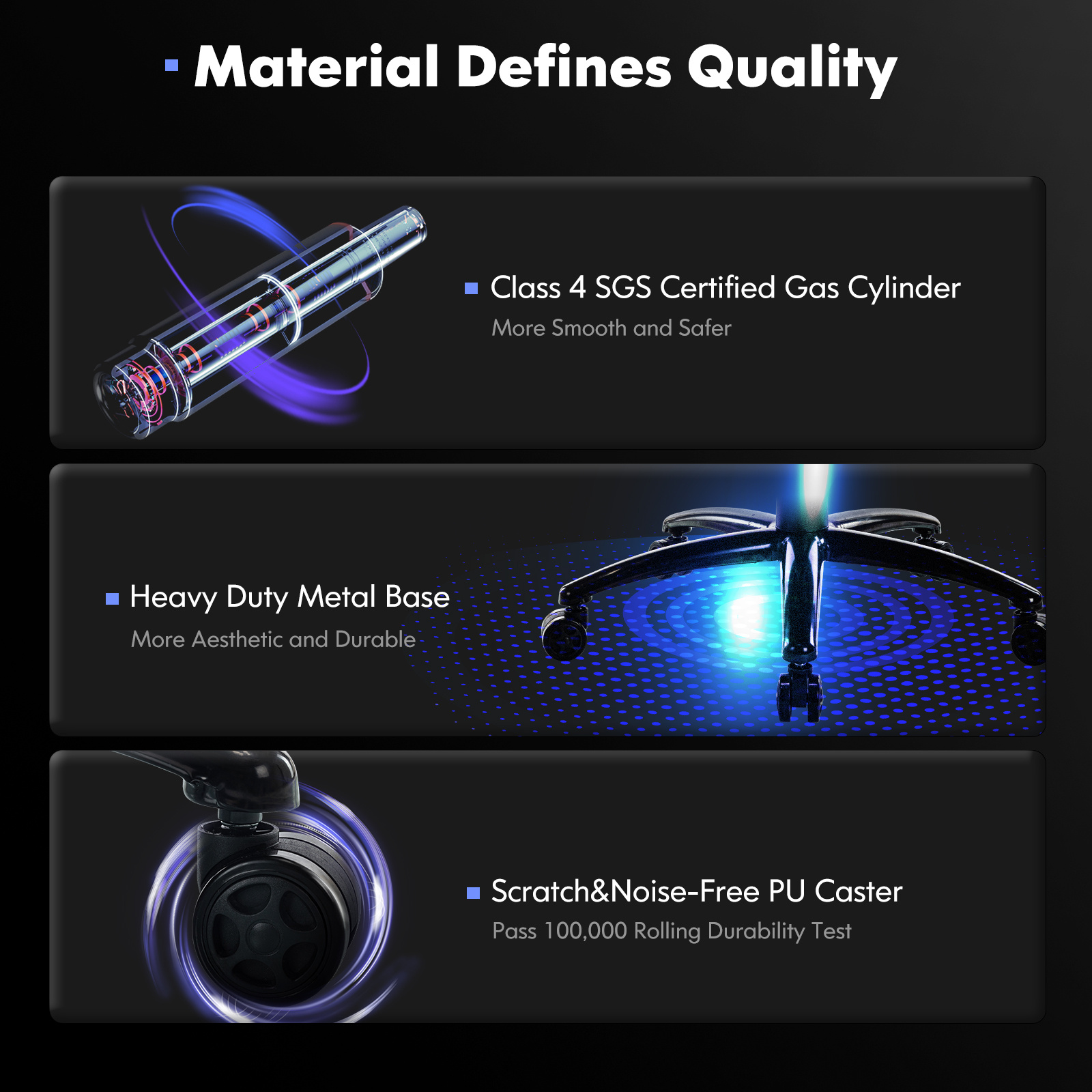 Tall Gaming Chair 350lbs Racing Computer Gaming Chair - Image 4